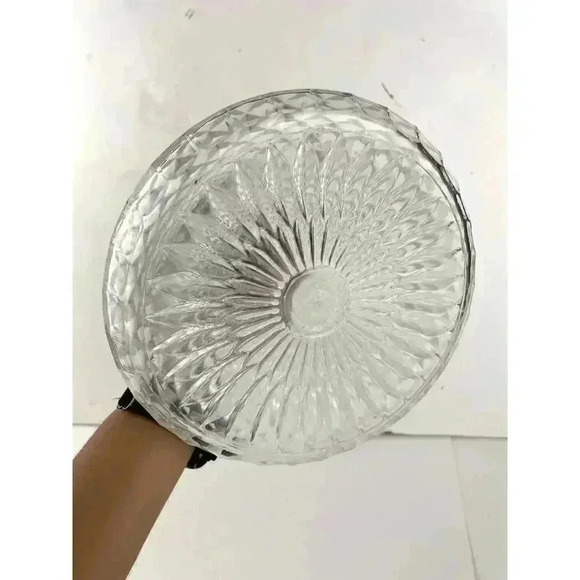 VTG Diamond Cut Glass Whiskey Decanter Silver Plate Collar & Stopper Barware - Picture 9 of 16